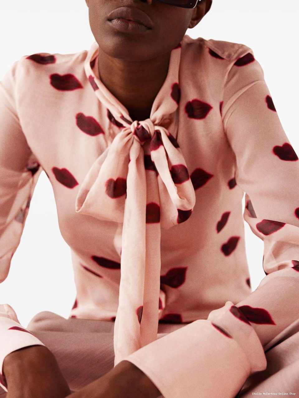 Affordable silk lips-print Stella McCartney Women blouse 0719